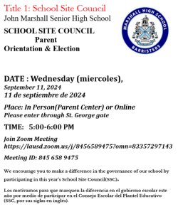 SSC Orientation and Election